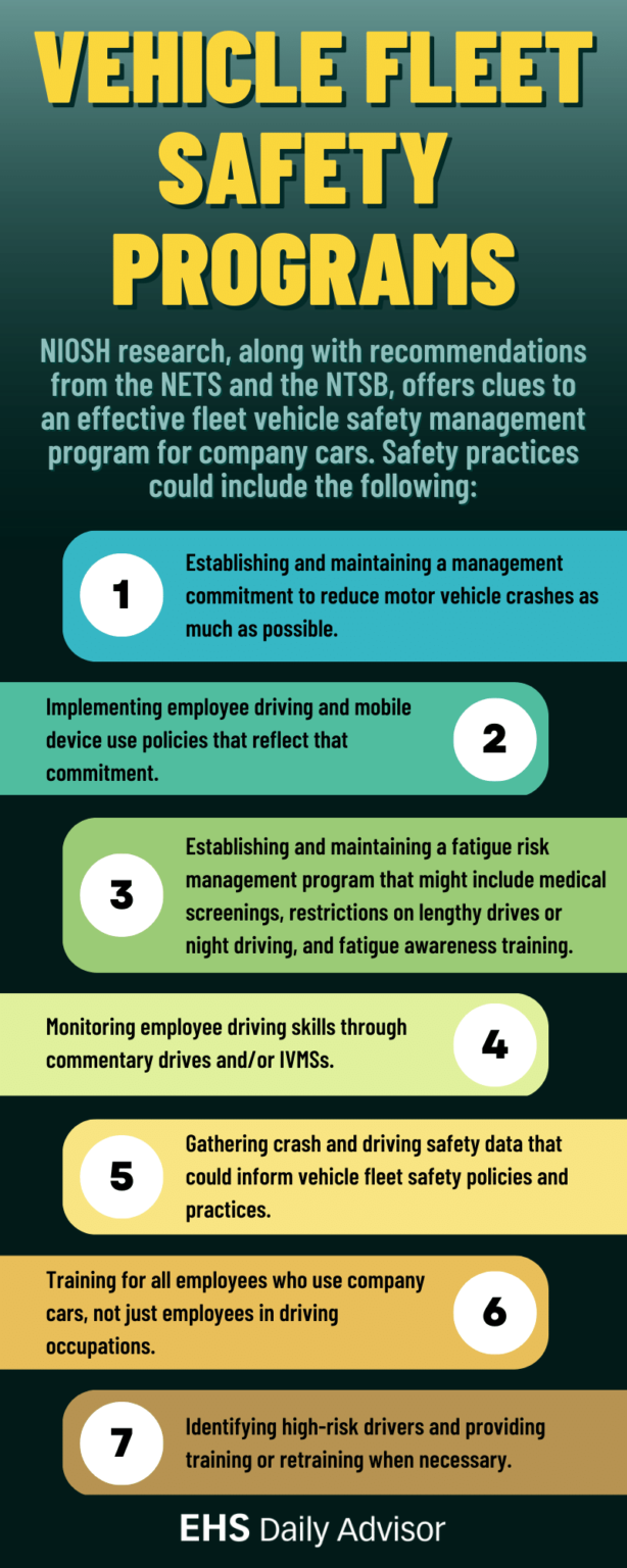 Infographic Vehicle Fleet Safety Programs Ehs Daily Advisor