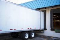 Semi trailer at loading dock