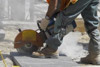 Silica dust at construction site