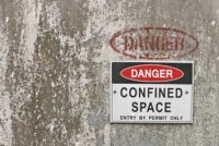 Confined space, entry by permit only