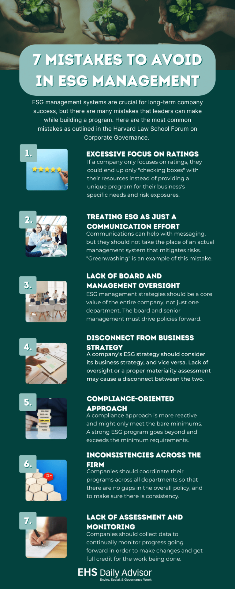 Infographic: 7 Mistakes To Avoid In ESG Management - EHS Daily Advisor