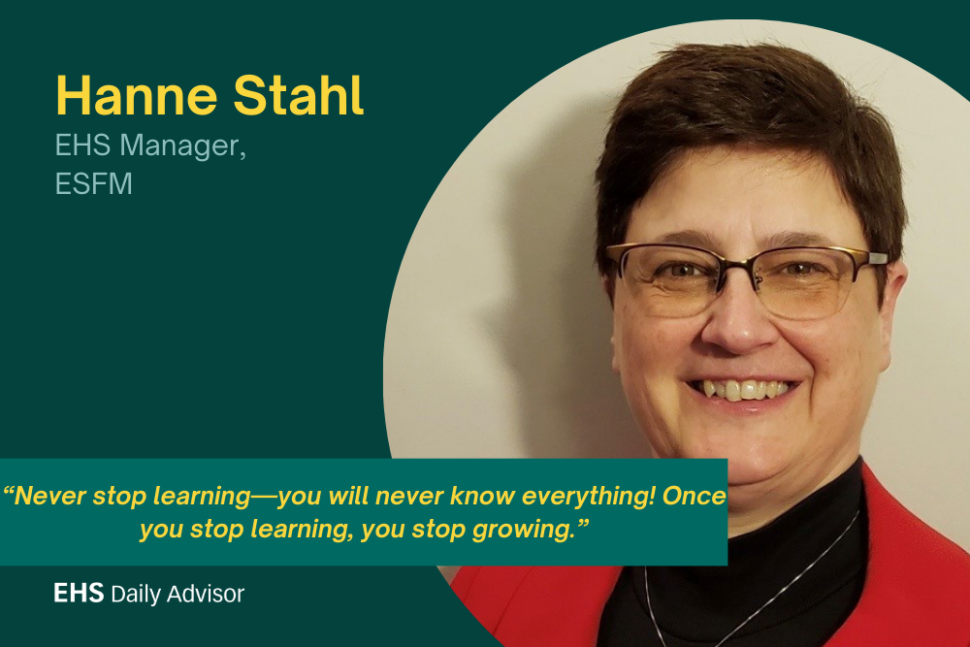 Faces of EHS: Hanne Stahl on Being a Lifelong Learner - EHS Daily Advisor